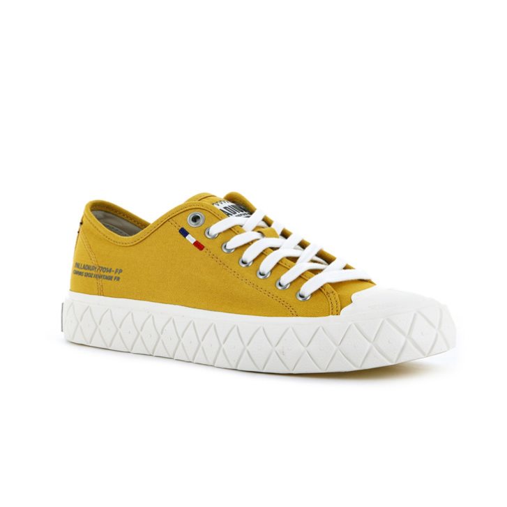 Baskets Palladium Palla Ace Tela Low Tops Homme Moutarde | FR KAY502M